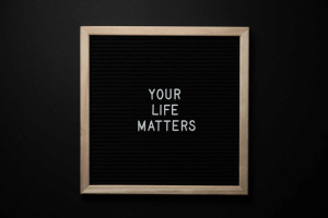 Your mental health matters message on black felt letter board with wooden frame, emphasizing the importance of mental health awareness and emotional wellbeing.