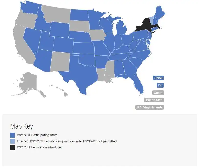 Telehealth in 39 states with Davenport Psychology