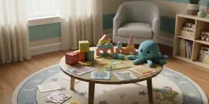 Autism evaluation assessment room at Davenport Psychology in Sarasota with child-friendly testing materials and welcoming environment