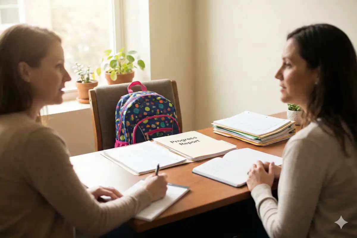 Psychologist coordinating with Sarasota school team to support student mental health