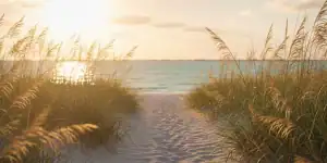 Peaceful Gulf Coast beach path in Sarasota representing the journey toward recovery from depression with evidence-based treatment