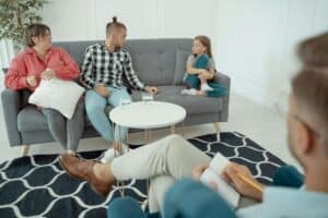 Family therapy session with psychologist in Sarasota Florida