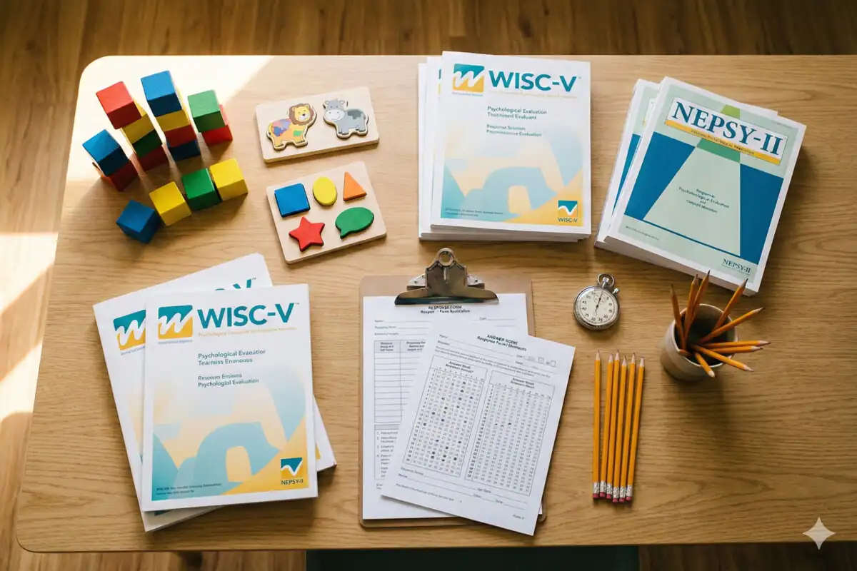 Common psychological testing instruments used in comprehensive child evaluations