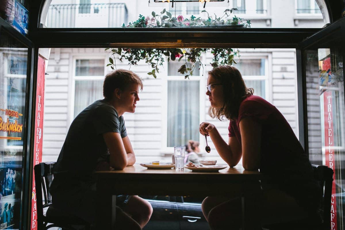 Couple discussing shared goals and future plans