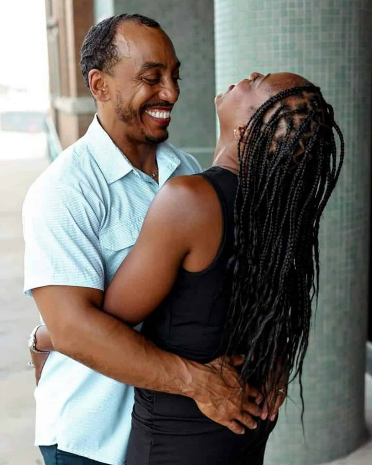 Couple showing emotional readiness through supportive gestures