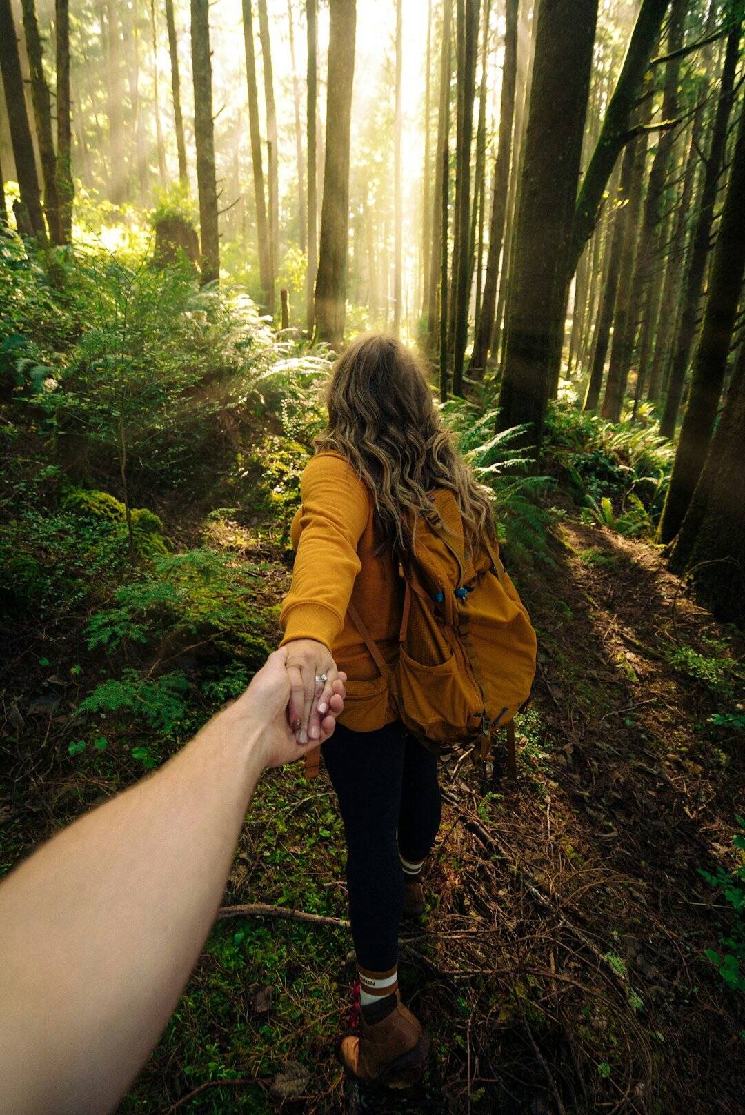 Couple holding hands