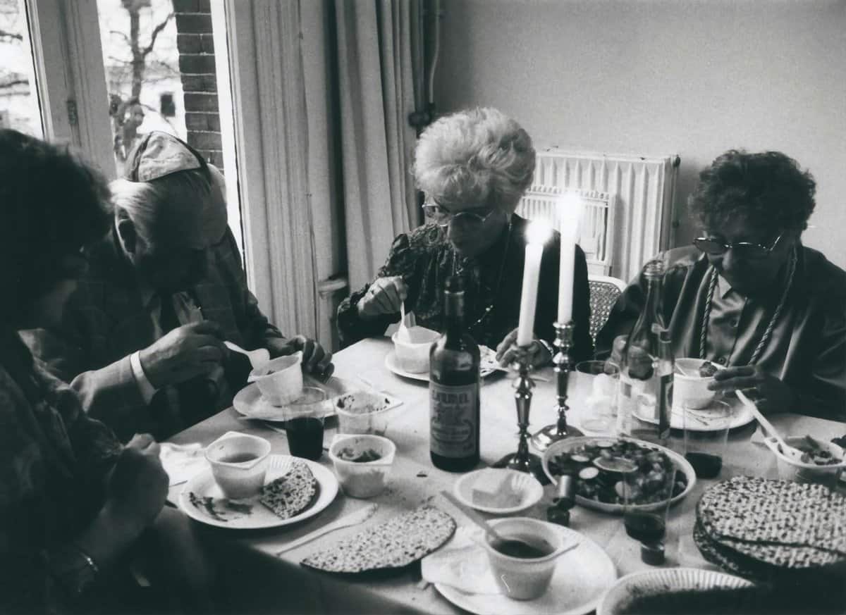 Family sitting together, discussing amicably