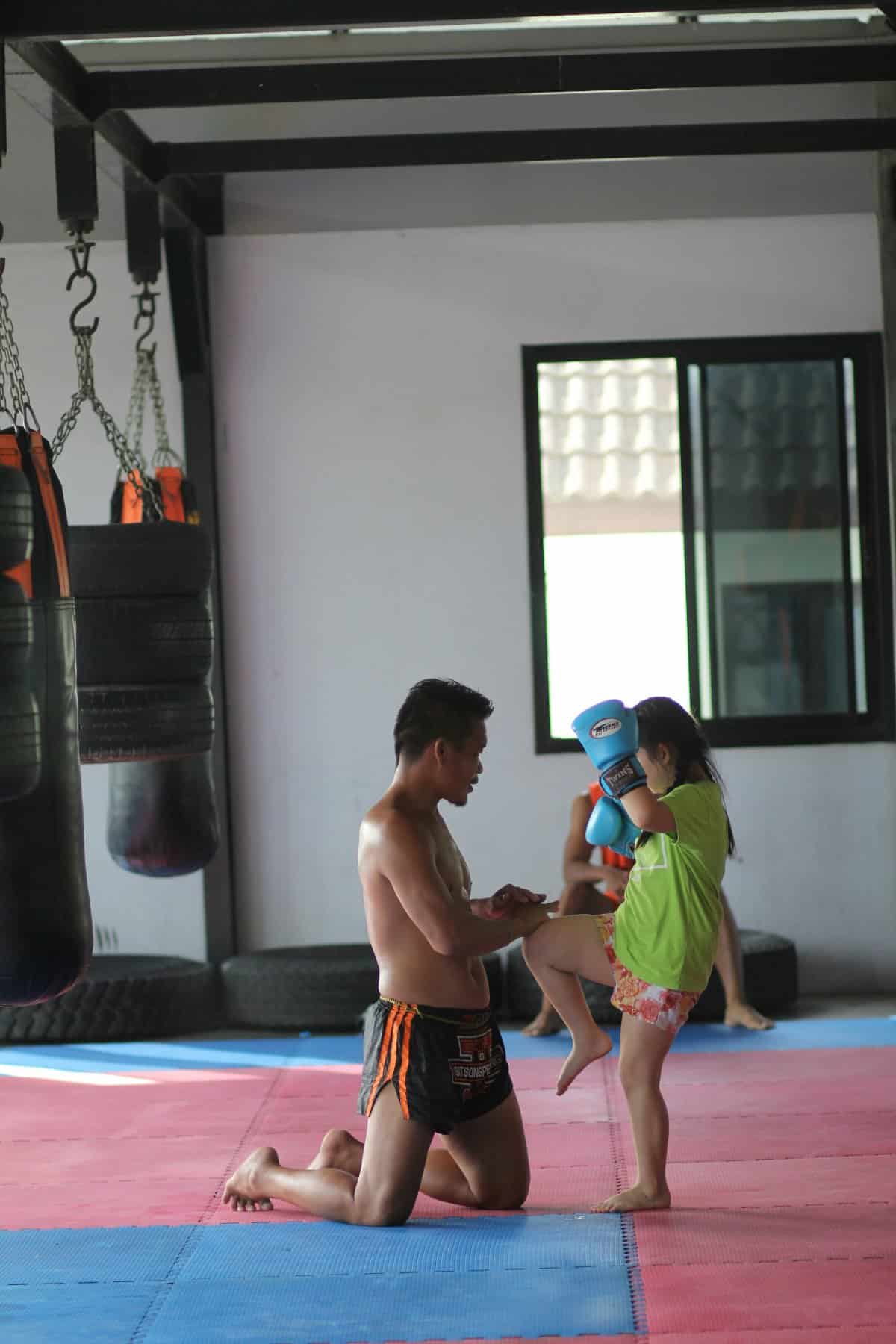 Father playing with child, demonstrating a strong bond