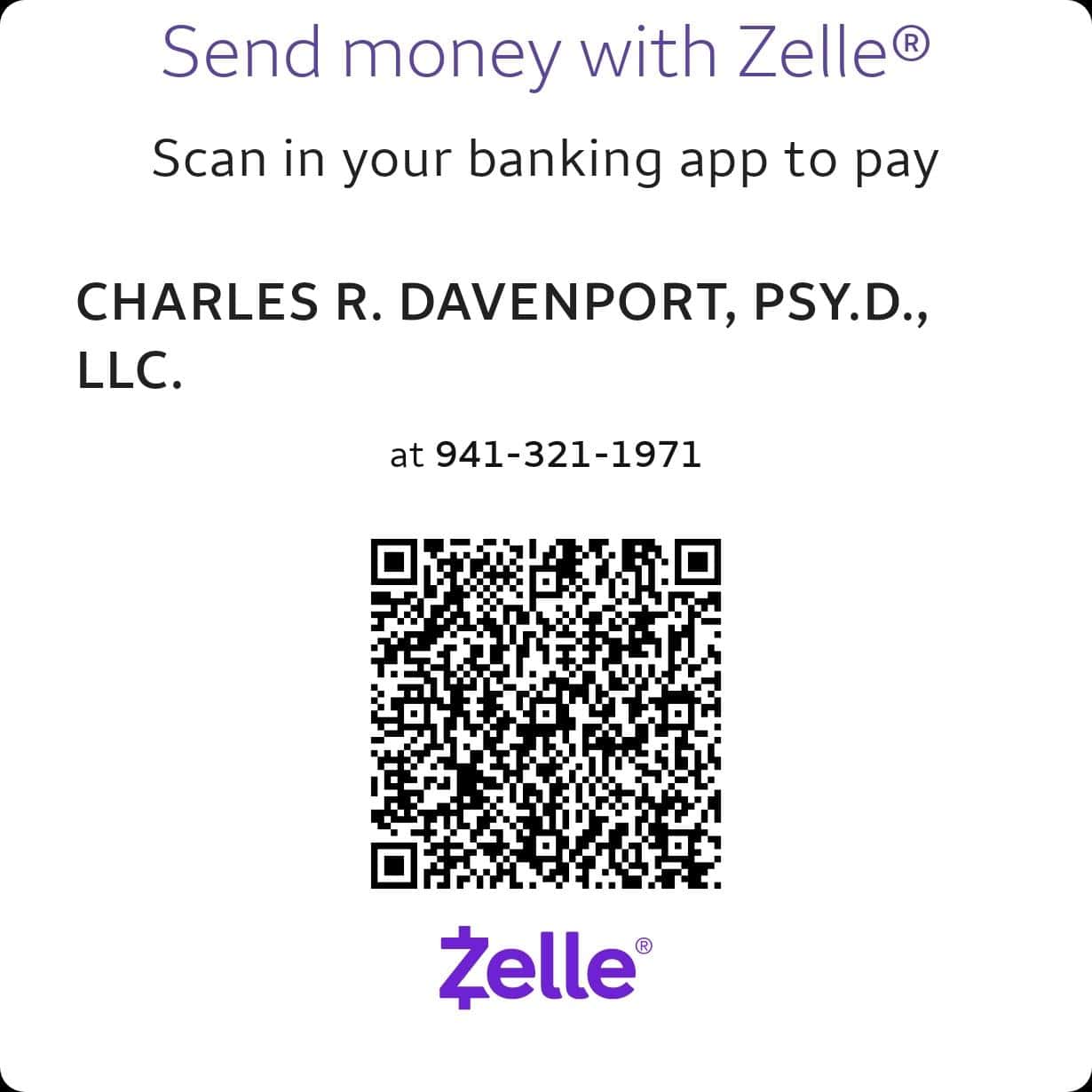 Zelle QR code, send to (941) 321-1971